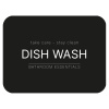 Selvklebende Etikett - Dish Wash - Matt Sort