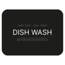 Selvklebende Etikett - Dish Wash - Matt Sort