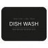 Selvklebende Etikett - Dish Wash - Matt Sort