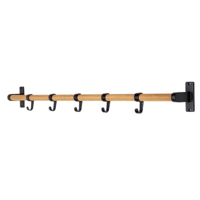 Knaggerekke Elegant - 1000mm - Sort/Eik i gruppen Oppbevaring / Vis all oppbevaring / Gangoppbevaring hos Beslag Online (10158-BO)