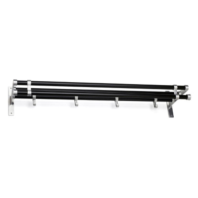 Hattestativ Elegant Plus - 1000mm - Sort/Aluminium i gruppen Oppbevaring / Vis all oppbevaring / Gangoppbevaring hos Beslag Online (10176-BO)