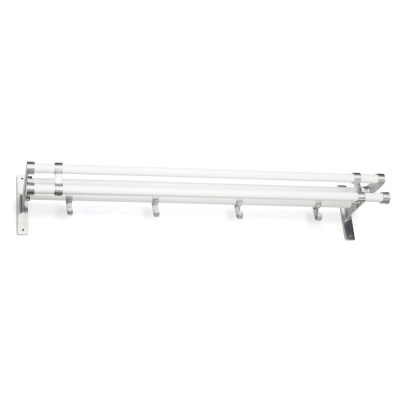 Hattestativ Elegant Plus - 1000mm - Hvit/Aluminium i gruppen Oppbevaring / Vis all oppbevaring / Gangoppbevaring hos Beslag Online (10177-BO)