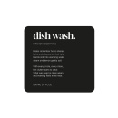Selvklebende Etikett Premium - Dish Wash - Matt Sort