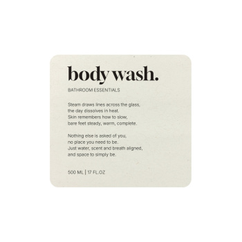 Selvklebende Etikett Premium - Body Wash - Beige