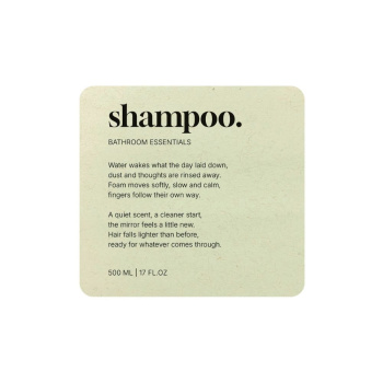 Selvklebende Etikett Premium - Shampoo - Beige
