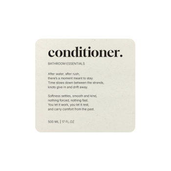 Selvklebende Etikett Premium - Conditioner - Beige