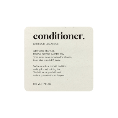Selvklebende Etikett Premium - Conditioner - Beige i gruppen Baderomstilbehør / Vis alle baderomstilbehør / Såpedispenser & Såpe hos Beslag Online (10192-BO)