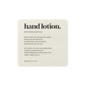 Selvklebende Etikett Premium - Hand Lotion - Beige