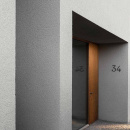 Husnummer Contemporary - 4 - Sort