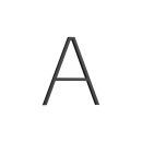 Husbokstav Contemporary A - Small - Sort