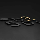 Husnummer Century - Sort