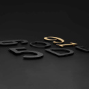 Husbokstav Home - Sort