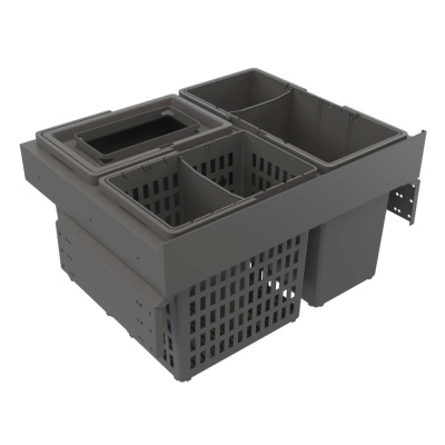 Kildesorteringssett - Select Side 600 Eco - Mørkegrå i gruppen Oppbevaring / Vis all oppbevaring / Kildesortering hos Beslag Online (210001611)