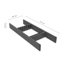 Knivinnsats Flex Basic - 500 (473mm) - Mørk grå
