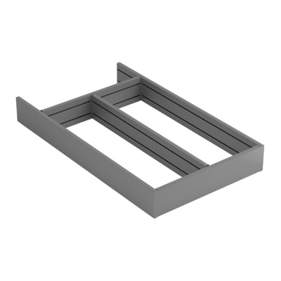 Skuffeinnsats Flex Basic Utstyrsboks - 500 (278mm) - Mørk Grå i gruppen Oppbevaring / Vis all oppbevaring / Skuffeinnsats & Bestikkskuff hos Beslag Online (230006903)