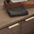 Profilhåndtak Edge Straight - 100mm - Børstet Messing