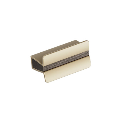 Handtag Papillion - 32mm - Mørkbeiset Eik/Matt Messing i gruppen Håndtak / Farge/Materiale / Messing hos Beslag Online (317621-11)