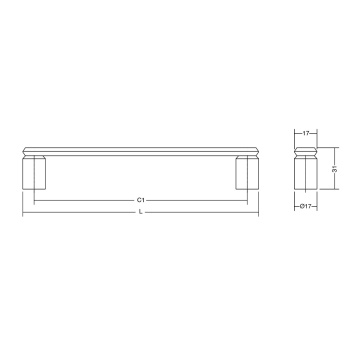 Håndtak Fase cc160mm - Mørk Børstet Messing