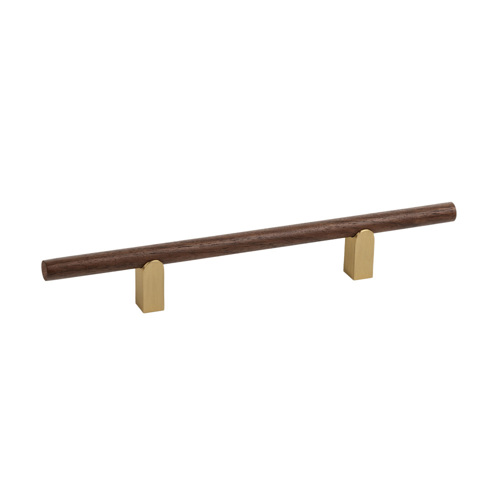 Håndtak Kumo Wood - Valnøtt/Børstet Messing