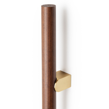 Håndtak Kumo Wood - Valnøtt/Børstet Messing