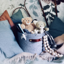 Håndtak Loop - 128mm - Sort Lær/Sort