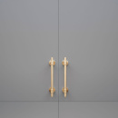 Håndtak Uniform - 128mm - Børstet Ubehandlet Messing