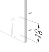 Profilhåndtak Lip - 120mm - Polert Ubehandlet Messing