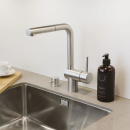 Kjøkkenarmatur Venedig - Uttrekkbart Munnstykke - Rustfritt Stål