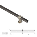 Håndtak Bond - Mørkbeiset Eik/Børstet Messing