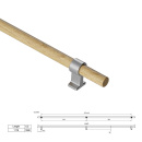 Håndtak Bond - Eik/Rustfritt Look