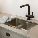 Kjøkkenarmatur London - Uttrekkbart Munnstykke - Matt Sort