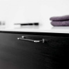 Håndtak Lounge - 160mm - Krom/Sort Lær