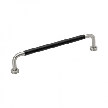 Håndtak Lounge - 160mm - Rustfritt Stål/Sort Lær