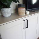 Håndtak Lounge - 160mm - Sort/Sort Lær