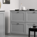 Skålhåndtak Equester - 64mm - Forniklet