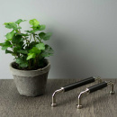 Håndtak Brohult M - 128mm - Forniklet/Hvit