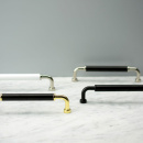 Håndtak Brohult M - 128mm - Forniklet/Hvit