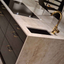 Håndtak Brohult M - 128mm - Polert Messing/Sort