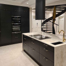 Håndtak Brohult M - 128mm - Polert Messing/Sort