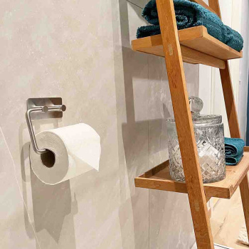 Base 200 Toalettpapirholder - Børstet Rustfritt Stål Finish