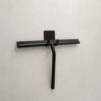 Dusjskrape Med Holder Base - Matt Sort