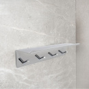 Baderomshylle med kroklist Base - Krom