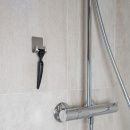 Barberhøvelholder Base - Børstet Rustfritt Stål