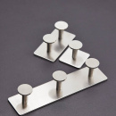 Håndklekrok Base 210 2-Knagg - Børstet Rustfritt Stål Finish