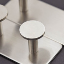 Håndklekrok Base 210 2-Knagg - Børstet Rustfritt Stål Finish