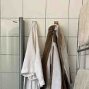 Håndklekrok Base 220 1-Knagg - Børstet Rustfritt Stål Finish