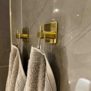 Håndklekrok Base 220 1-Knagg - Polert Messing