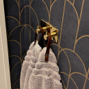 Håndklekrok Base 220 2-Knagg - Polert Messing