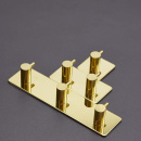 Håndklekrok Base 220 2-Knagg - Polert Messing