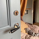 Dørhåndtak Balder - Krom/Sort Tre